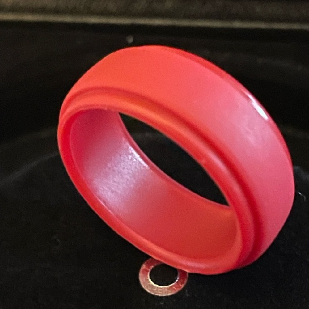 NEW Men’s Red Lightweight Silicone Universal Ring (Multiple Sizes)